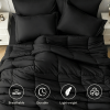 Black 2-Piece & 3-Piece Bedding Comforter Set â€“ Twin/Queen/King â€“ Soft Microfiber