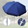 6FT Portable Picnic Outdoor Canopy Sunshade Beach Umbrella with Tilt Function, Small Patio Umbrella - UPF 50+ protection Garden Umbrella 6' Navy Blue