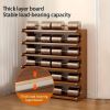 5/6-layer practical storage rack, shoe rack, space-saving design, multi-layer independent storage rack, wood grain finish, easy to assemble, self-supp