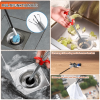 24or35 inch extendable drain cleaning with a four-pronged grabber and hose,a versatile tool for unclogging bathtubs, toilets, kitchen sinks, and drain