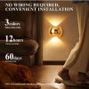 LED Modern Indoor Wall Light with Motion Sensor 3 Color Modes 2700K/4500K/6500K USB Rechargeable Magnetic Portable Wall Sconce for Living Room Bedroom