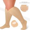3 pairs of extra-large nylon compression socks, comfortable and snug, with wide calves and knee-high support, ideal as compression gear for cycling