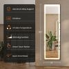 3 Color Lighting Mirror with LED Lights, 64"x21" Lighted Floor Standing Mirror with Stand, Wall Mounted Hanging