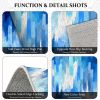 Three-piece kitchen rug set, non-slip and washable, abstract pattern kitchen hallway rug, soft and comfortable, suitable for sinks, floors, entrances,
