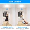 Magnetic USB Rechargeable Ceiling Light with PIR Motion Sensor, 3 Color Temperatures Stepless Dimmable Remote & Button Dual Control Timer Setting Magn