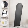 64"x21" Full Body Wall Mirror Standing Hanging or Leaning Wall-Mounted Mirrors with Stand Aluminum Alloy Frame Living Room