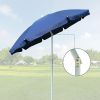 6FT Portable Picnic Outdoor Canopy Sunshade Beach Umbrella with Tilt Function, Small Patio Umbrella - UPF 50+ protection Garden Umbrella 6' Navy Blue