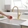 Single Handle Deck Mount Pull Down Sprayer Kitchen Faucet