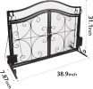 Fireplace Screen,  Metal Fire Place Cover Two-Doors Large Flat Guard Screens, Baby Safe Spark Guard Protector Wood Burning Stove Decorative Accessorie