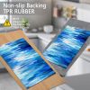 Three-piece kitchen rug set, non-slip and washable, abstract pattern kitchen hallway rug, soft and comfortable, suitable for sinks, floors, entrances,