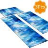 Three-piece kitchen rug set, non-slip and washable, abstract pattern kitchen hallway rug, soft and comfortable, suitable for sinks, floors, entrances,