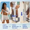 Beach Umbrella With Sand Anchor & Table Tray, 6.5ft Portable Heavy Duty Sun Outdoor Umbrella, UV 50+ Protection, Carry Bag for Patio, Pool and Garden