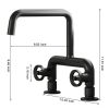 2-Handle 2 Holes Deck Mount Modern Kitchen Faucet With 360 Â° Swivel Spout In Matte Black
