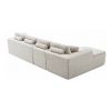 134" Modern Minimalist Modular Sectional Couch with Seat Cushion & Ottoman, Comfort L Shaped Sofa for Living Room, No Assembly Required