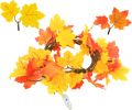 Fall Wall Decor Macrame Wall Hanging Shelf with Fall Lighted Garland, Fall Leaves Garland Lights Boho Floating Shelves for Bedroom Living Room Boho Wa