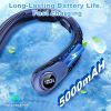 Portable Neck Fan that Blow Cold Air, LED Display, Rechargeable Hands-Free Wearable Cooling Personal Fan, 5 Speed, Neck Support, Bladeless Neck Air Co