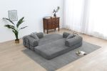 Convertible Sleeper Sofa Bed, Corduroy Folding Sofa Bed with Fixed-Shape Frame, Fold Out Floor Mattress Couch, Lazy Compression Sofa for Living Room,