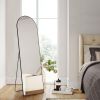 64"x21" Full Body Wall Mirror Standing Hanging or Leaning Wall-Mounted Mirrors with Stand Aluminum Alloy Frame Living Room